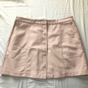 Pink mini skirt